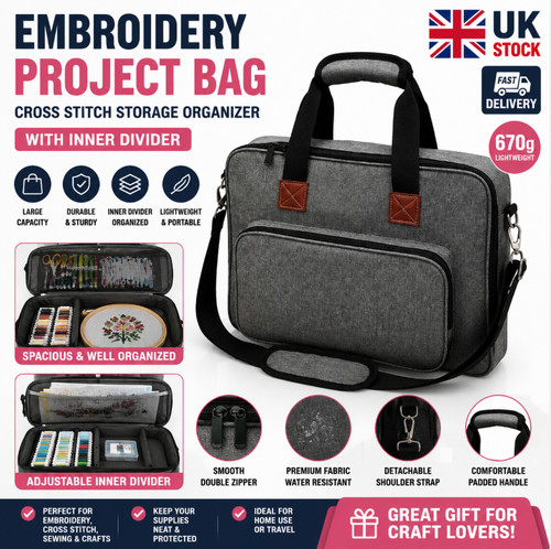 Embroidery project bag - embroidery,