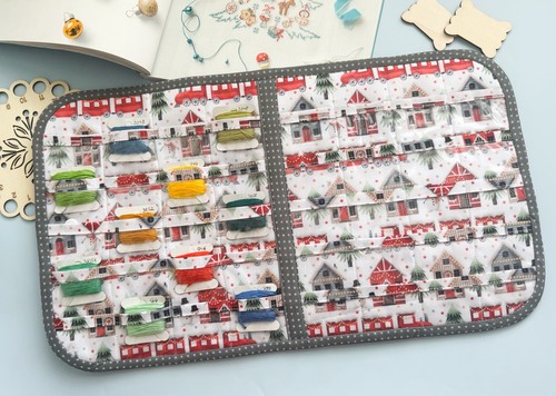 Xmas cross stitch bobbin - cross,