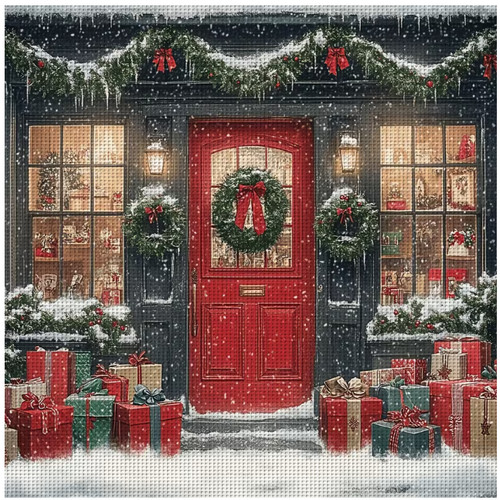 Printed cross stitch kit - cross, 11