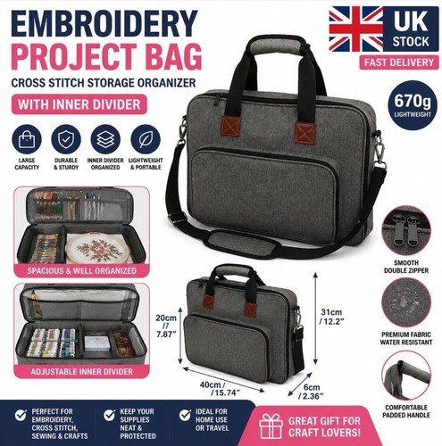 Embroidery storage bag cross - embroidery,