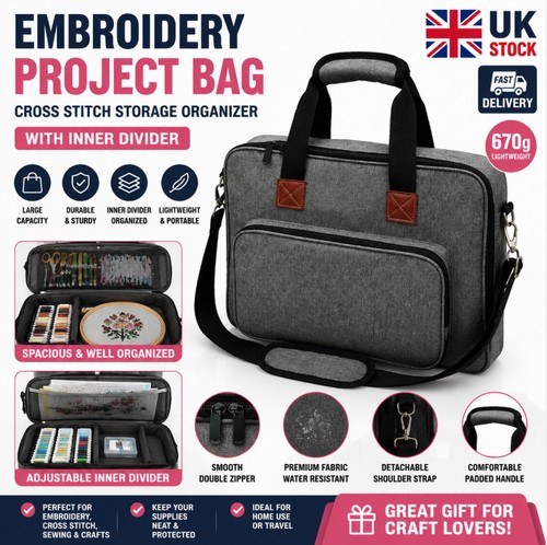 Embroidery project bag cross - project,